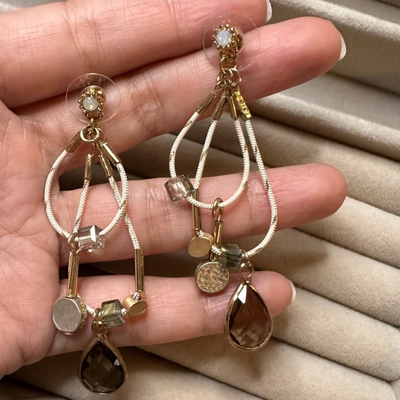 Unique long tear drops earrings✅ - Picture 2 of 3